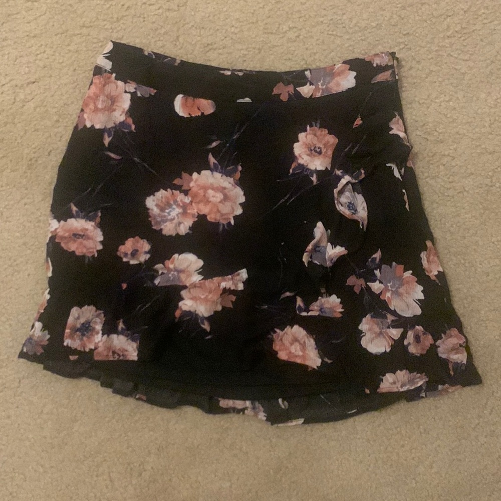 Cotton Candy LA black and floral skirt